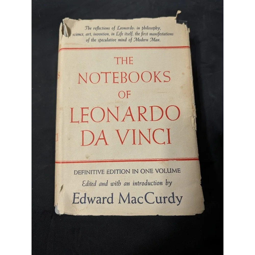 1955 The Notebooks of Leonardo Da Vinci Edward MacCurdy One Vol HC George Brazil